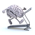 Human brain on a running machine