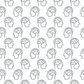Human brain seamless pattern isolated on white background Royalty Free Stock Photo