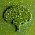 The human brain shown as puzzle