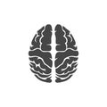 Human brain simple illustration, Human brain icon, logo