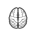 Human brain simple illustration, Human brain icon, logo