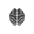 Human brain simple illustration, Human brain icon, logo