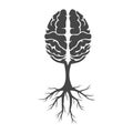 Human brain simple illustration, Human brain icon, logo