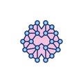 Human Brain Synapse vector concept creative colored icon