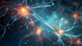 Human brain synapses, neurons, atoms and molecules Royalty Free Stock Photo