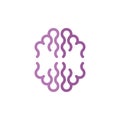 human brain think idea logo icon