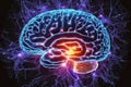 The Human Brain with a Universe Full of Knowledge - Ai Generative Royalty Free Stock Photo