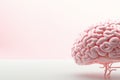 Human brain on a white background. 3d render, 3d illustration Royalty Free Stock Photo
