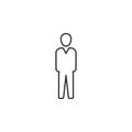 Human, businessman line icon. Simple, modern flat illustration for mobile app, website or desktop app