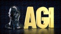 The Human Bust Ana AGI for Technology concept 3d rendering Royalty Free Stock Photo