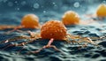 Human Cancer cells, T-Cells, Tumor cells Royalty Free Stock Photo