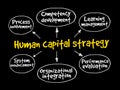 Human capital strategy mind map Royalty Free Stock Photo