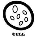 Human cell icon design Royalty Free Stock Photo