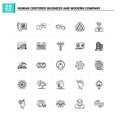 25 Human centered Business and Modern company icon set. vector background