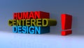 Human centered design you on blue