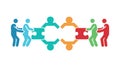 Human Chain People Icon, Teamwork, Community, Collaboration, Unity, vector design Generative AI Royalty Free Stock Photo