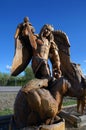 Human Chain Saw Carving