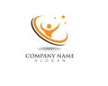 Human character logo sign,Health care logo. Nature logo sign. success people logo sign