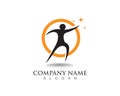 Human character logo sign,Health care logo. Nature logo sign. success people logo sign