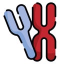 Human chromosomes, icon Royalty Free Stock Photo