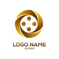 Human circle element logo vector design template