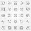 Human cloning icons set