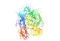 Tertiary structure of Human Coagulation Factor VIII Royalty Free Stock Photo