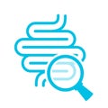 Colon medical examination vector icon