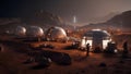 first human colony on Mars, neural network generated image