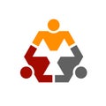 Human community hexagon symbol