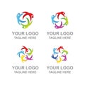 Human community logo illustration set