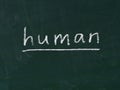 Human concept word Royalty Free Stock Photo