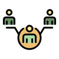 Human connections icon color outline vector