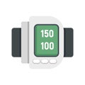 Human digital arterial pressure icon flat isolated vector