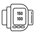 Human digital arterial pressure icon, outline style
