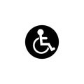 Human disabled icon logo vector icon Royalty Free Stock Photo