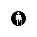 Human disabled icon logo vector icon Royalty Free Stock Photo