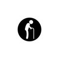 Human disabled icon logo vector icon Royalty Free Stock Photo