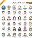 Human diversity avatar icons