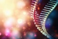 Human dna biological concept on a soft bokeh background created with generative AI technology Royalty Free Stock Photo