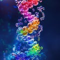 Human DNA, the genetic code. Medically concept illustration