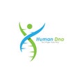 Human DNA and genetic vector icon design. Royalty Free Stock Photo