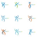Human DNA and genetic vector icon design. Royalty Free Stock Photo