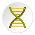 Human dna icon, flat style Royalty Free Stock Photo