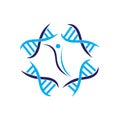 human dna illustration logo vector Royalty Free Stock Photo