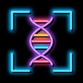 Human DNA Testing neon glow icon illustration Royalty Free Stock Photo