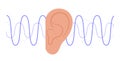 Human hearing icon Royalty Free Stock Photo