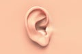 Human ear close up Royalty Free Stock Photo