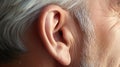 Human ear close up. Concept World Deaf Day Royalty Free Stock Photo