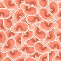 Human Ear pattern seamless. Ears background Royalty Free Stock Photo
